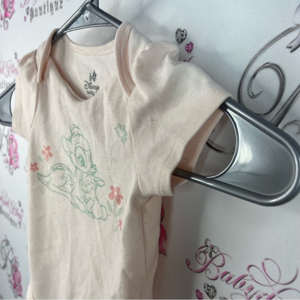 Disney baby Bambi deer onesie bodysuit style jumper Light Pink Baby Bodysuit - Picture 6 of 9
